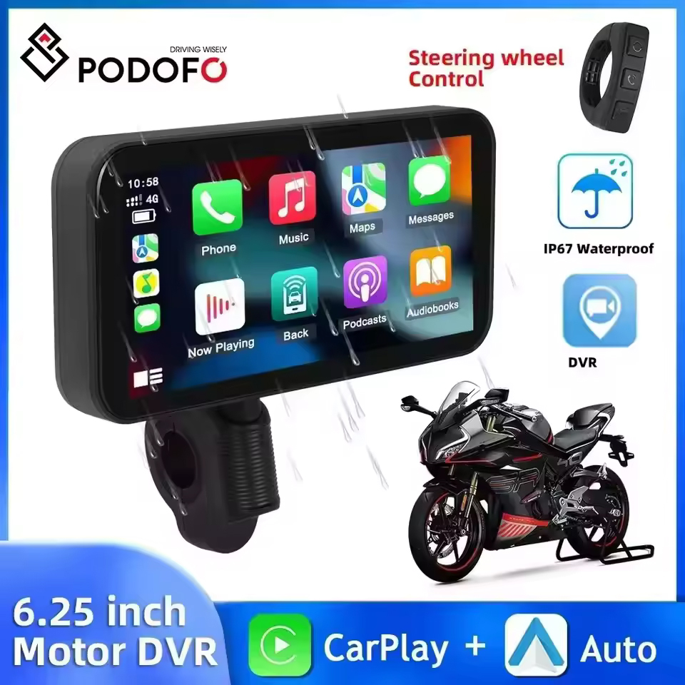 Smart Home Orvibo - Podofo دراجة نارية الملاحة Carplay 6.25