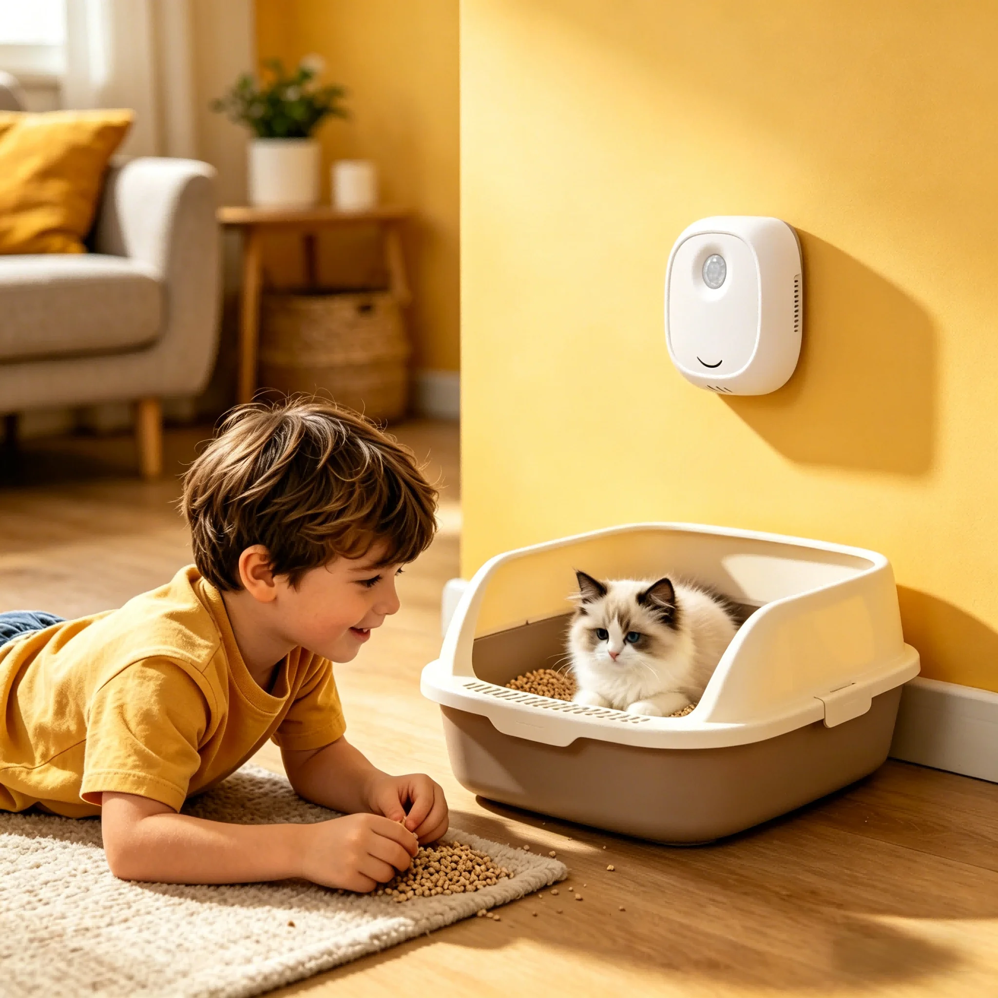 Smart Air Purifier - منقي هواء ذكي بالأيونات السالبة للحيوانات