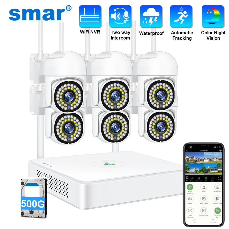 Smart Home Security System - نظام كاميرا مراقبة لاسلكية سمارت بدقة