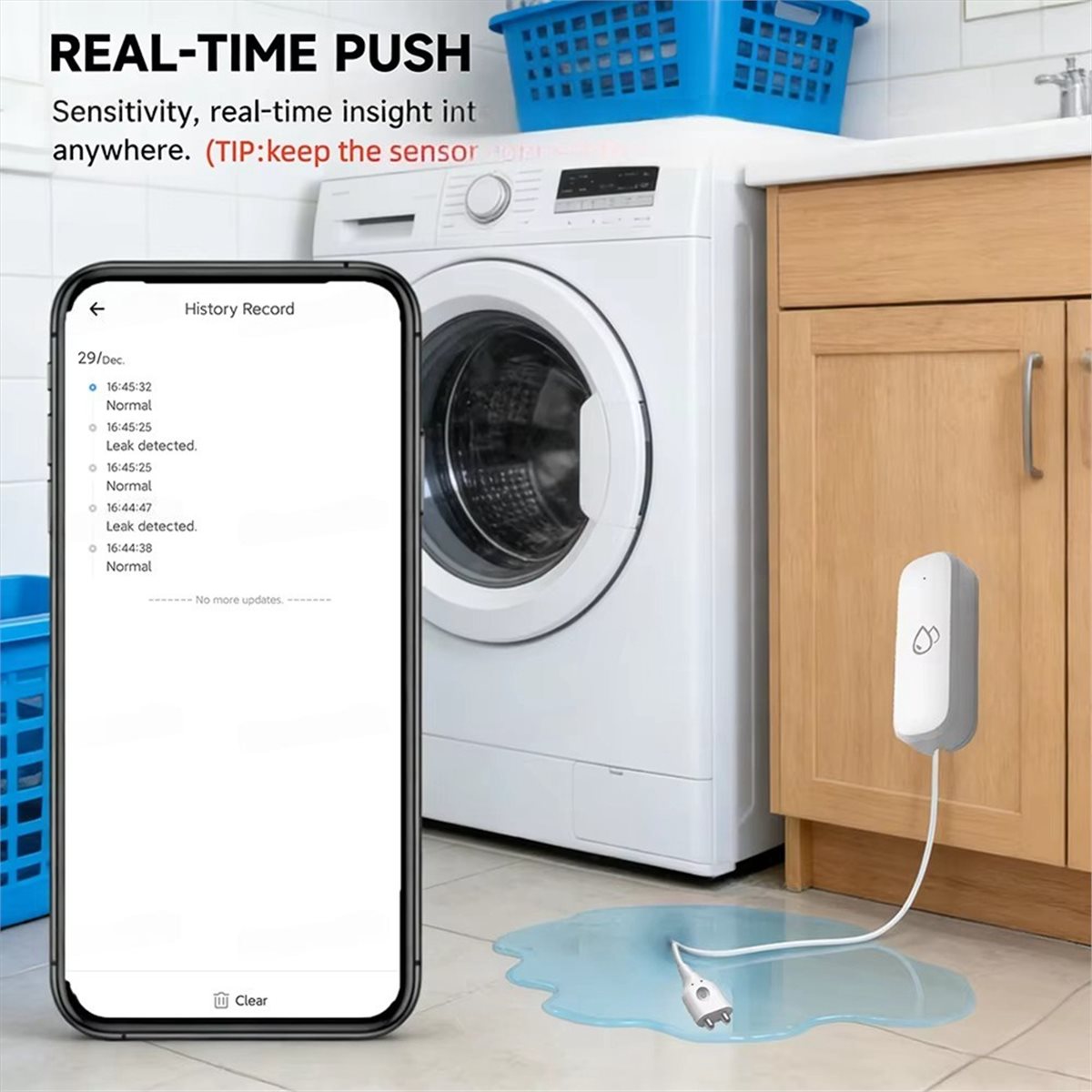 Smart Home Life - مستشعر تسرب المياه المتوافق مع تقنية
