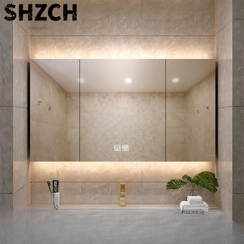 مرآة حمام عصرية سميكة مع خزانة - مراجعة Smart Home Living وسعره