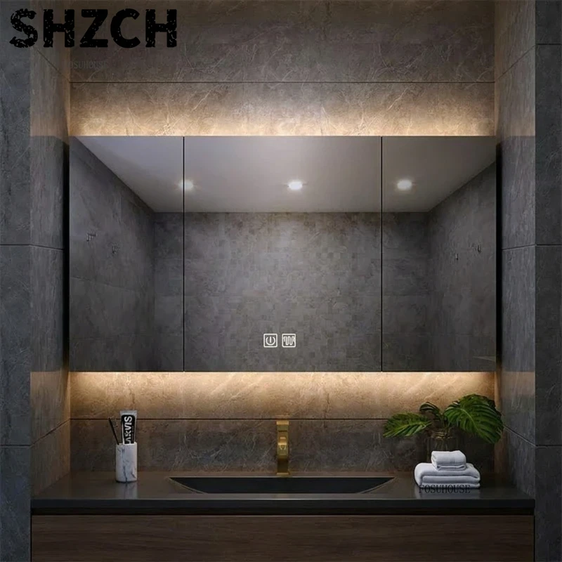 مرآة حمام عصرية سميكة مع خزانة - مراجعة Smart Home Living وسعره