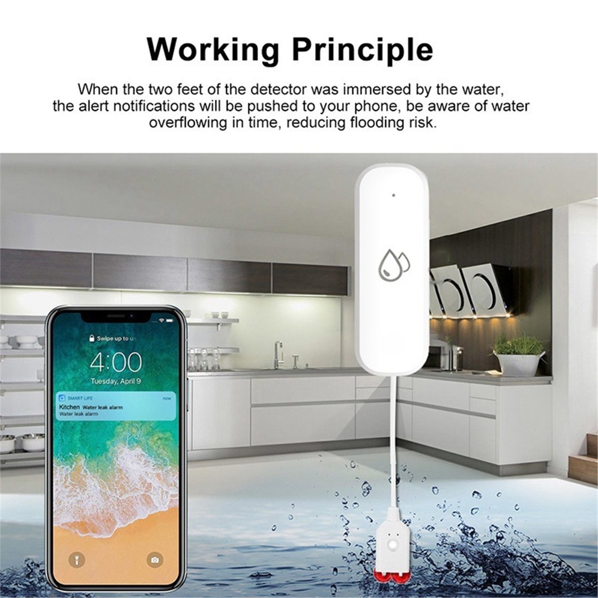 مستشعر تسرب المياه المتوافق مع - مراجعة Smart Home Life وسعره